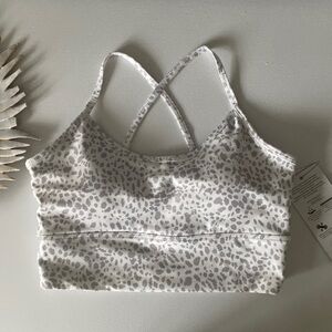 Scorpio Sol white ditsy cheetah Regina sport bra